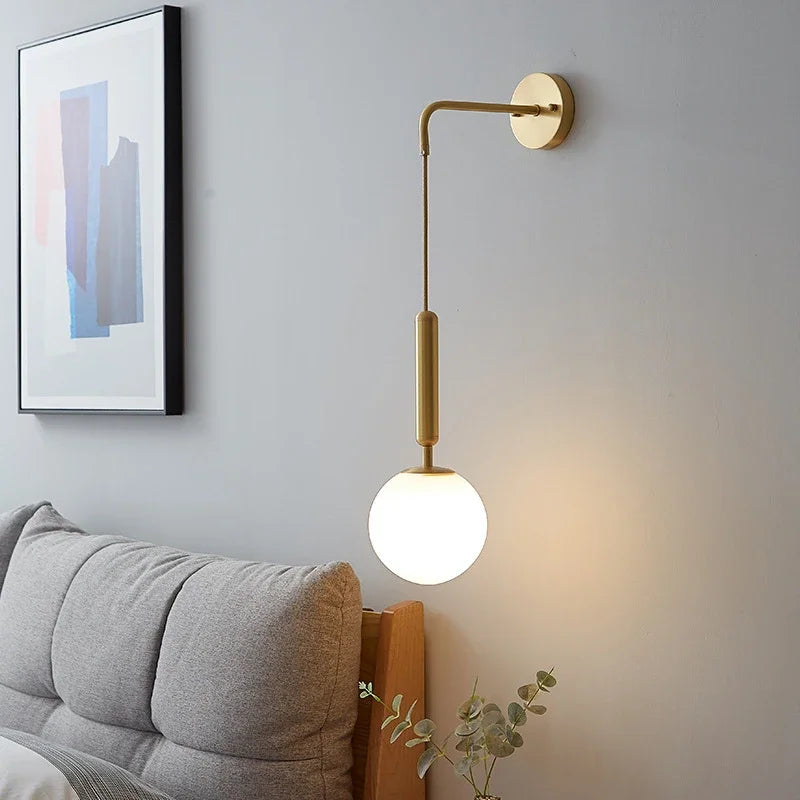 Simple Nordic Globe Luxury Wall Light Fixture