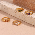 Load image into Gallery viewer, 18k Oval Diamond Cut Ring
