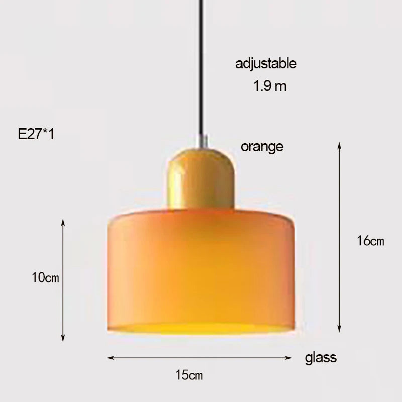Contemporary Colorful Glass Pendant Light