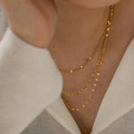 Load image into Gallery viewer, 18k Dainty Classic Three Layer Necklace Stack
