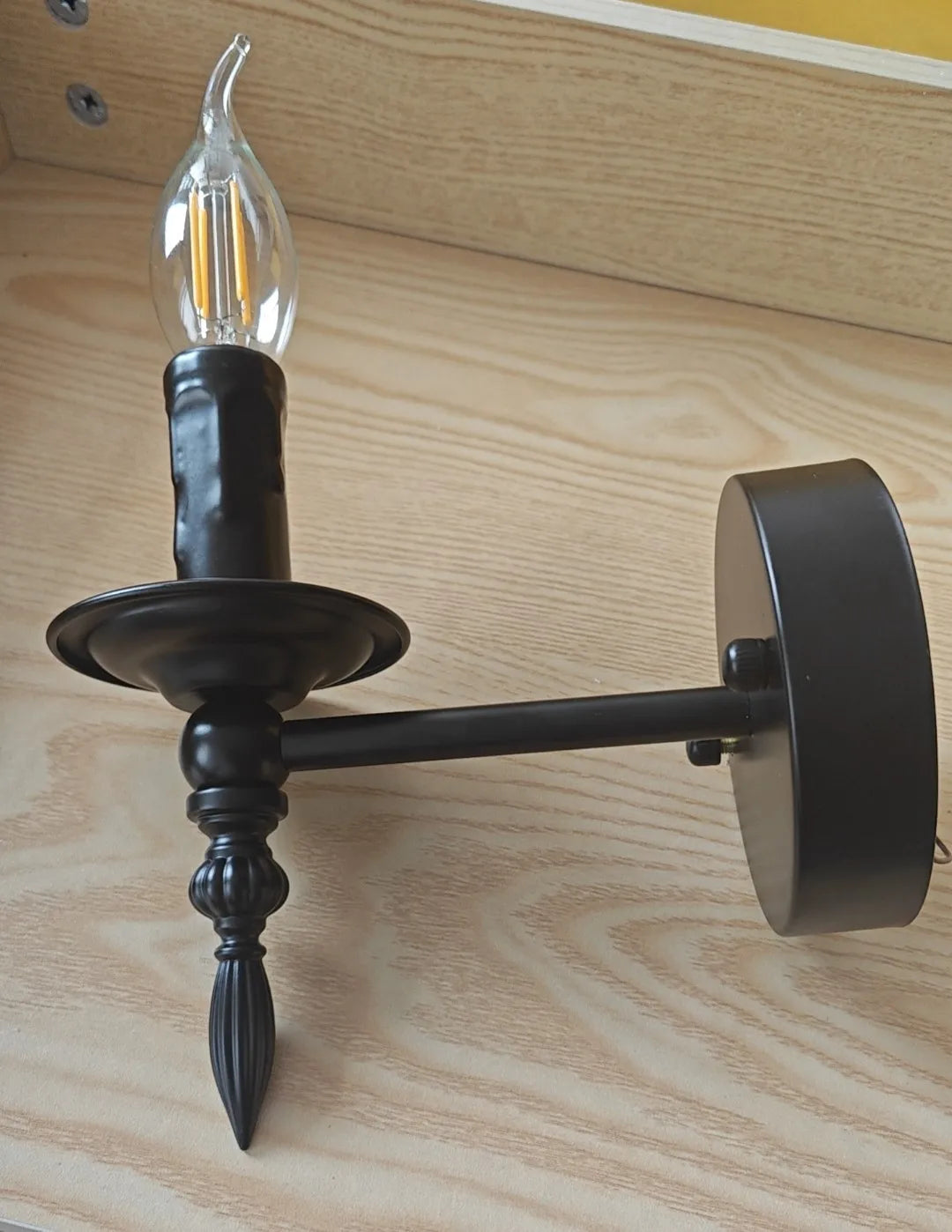 Black Vintage Iron Art Wall Lamp Light Fixture