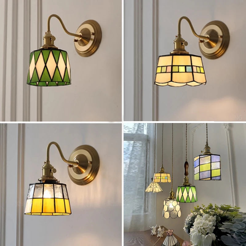 Vintage Industrial Copper Wall Light Fixture