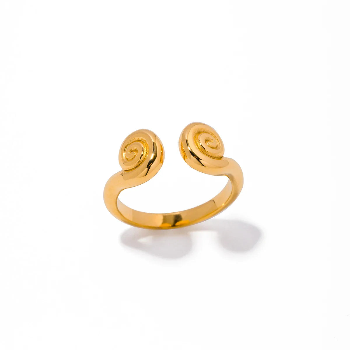 Adjustable open spiral ring