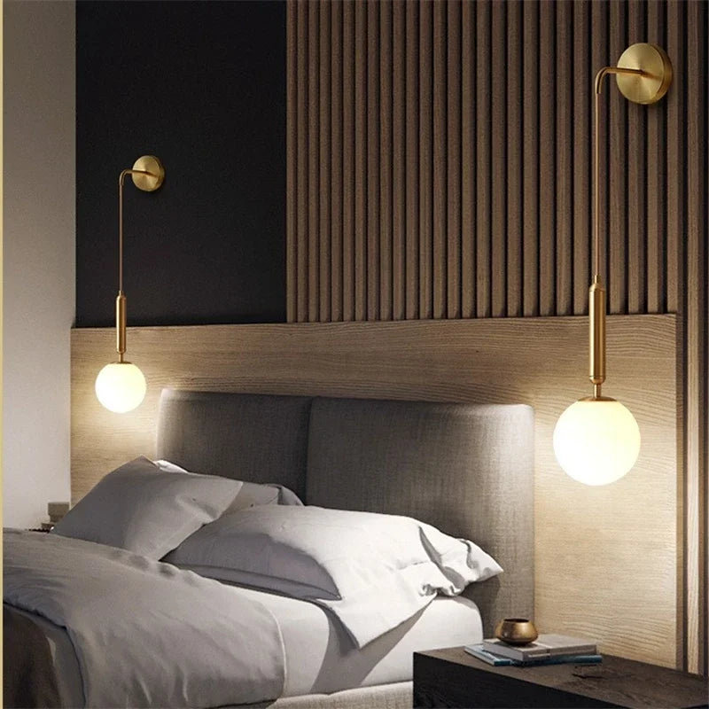 Simple Nordic Globe Luxury Wall Light Fixture
