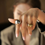 Load image into Gallery viewer, Chunky Gold Wrapped Two Tone Ring
