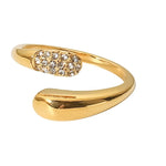 Load image into Gallery viewer, 18k Dainty Diamond Tip Wrap Around Ring
