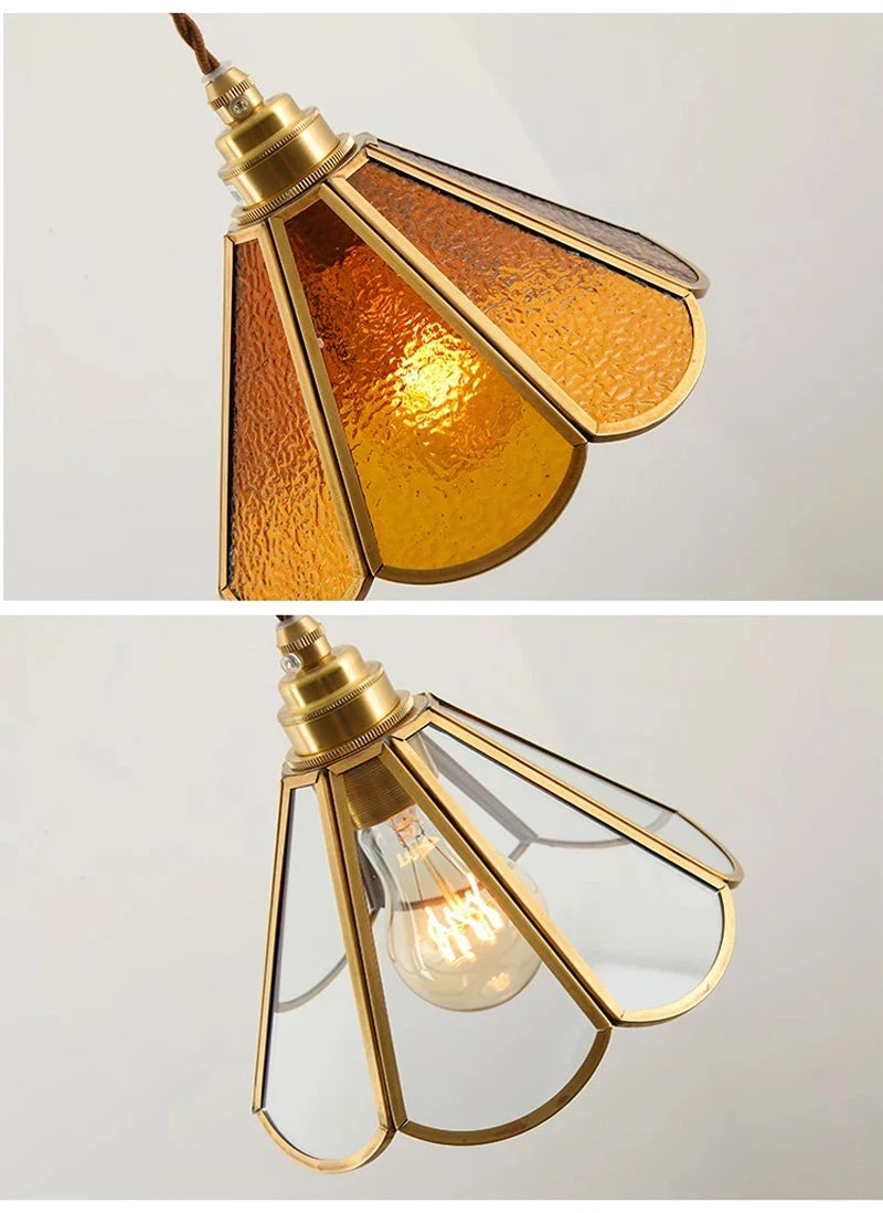 Retro Copper Tiffany Wall Lamp Light Fixture
