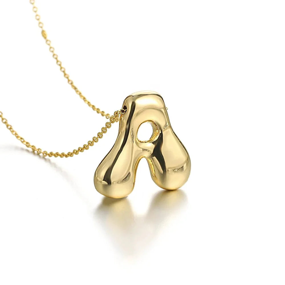 Puffy Letter Necklace