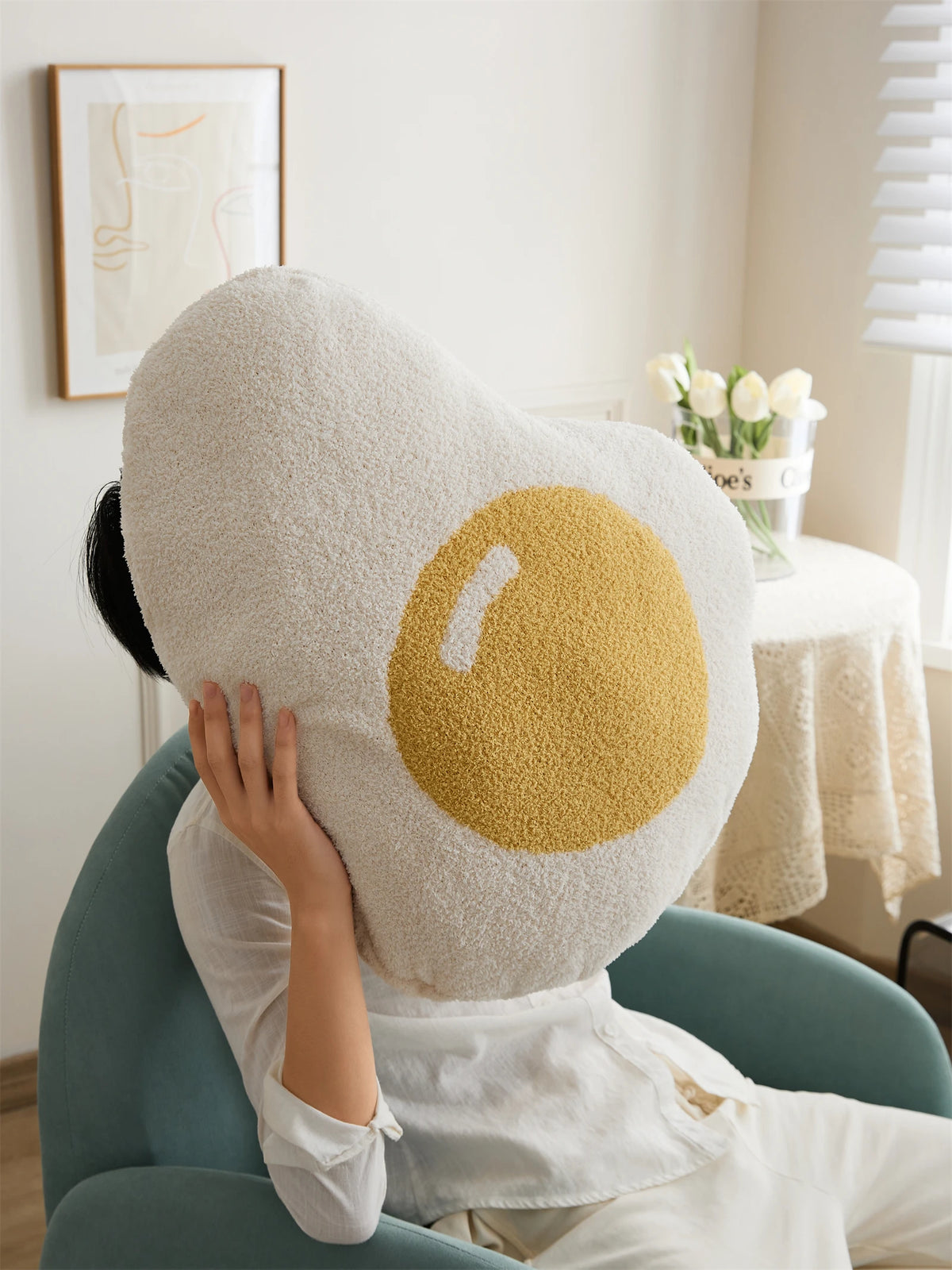 Fried Egg Throw Pillow