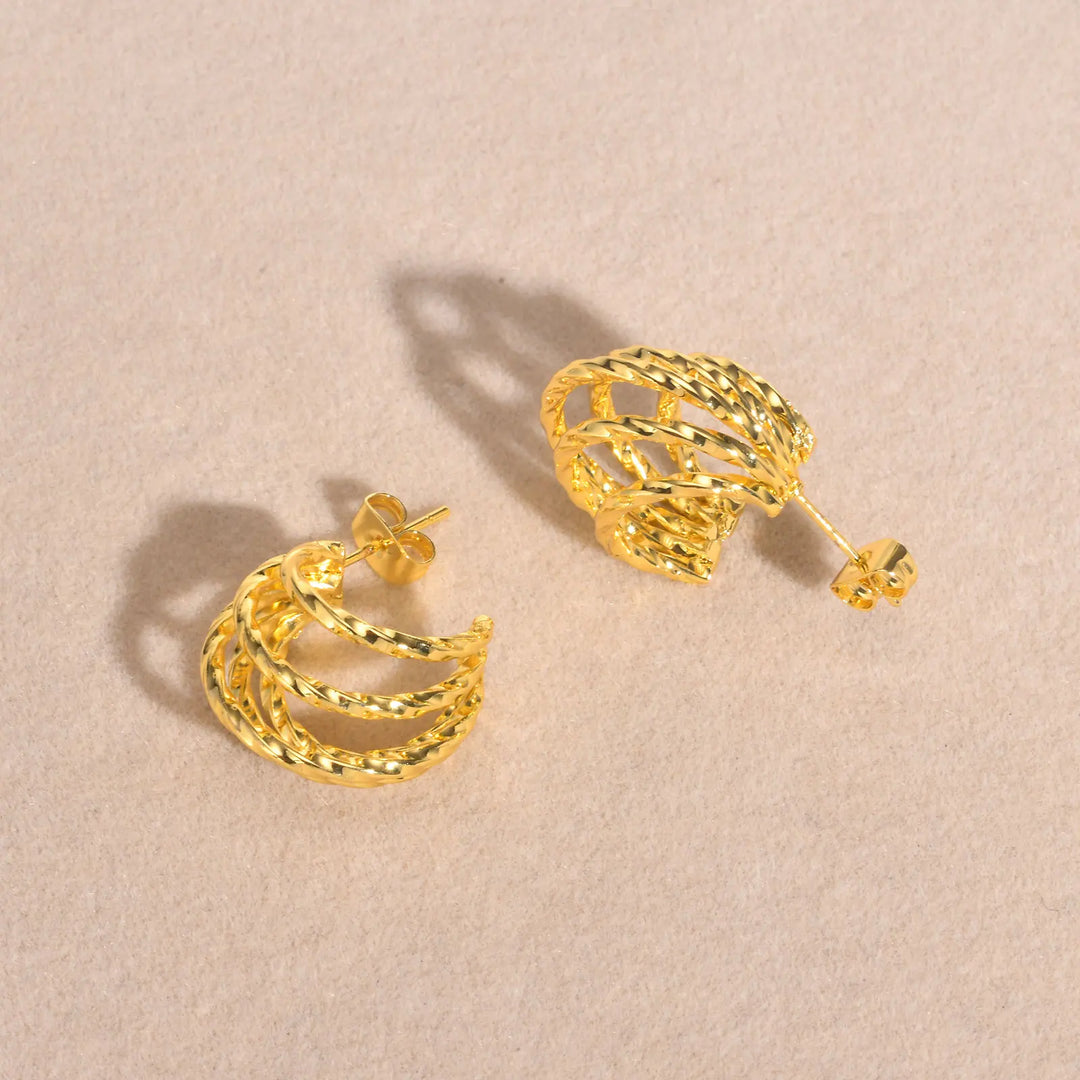 14k Teardrop Outline Earrings