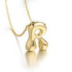 Load image into Gallery viewer, Puffy Letter Necklace
