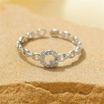 Load image into Gallery viewer, Dainty Diamond Letter Initial Ring
