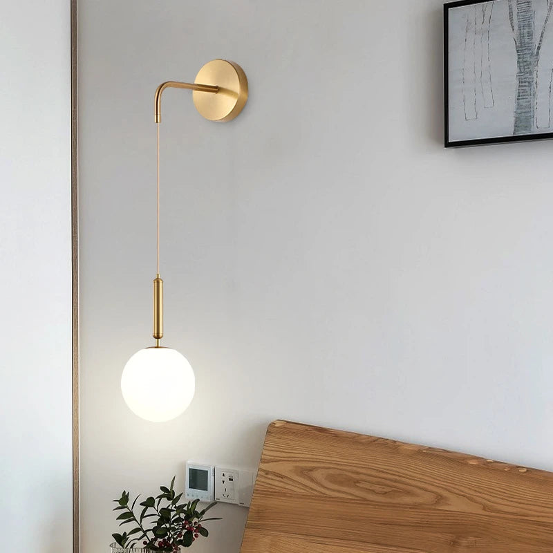 Simple Nordic Globe Luxury Wall Light Fixture
