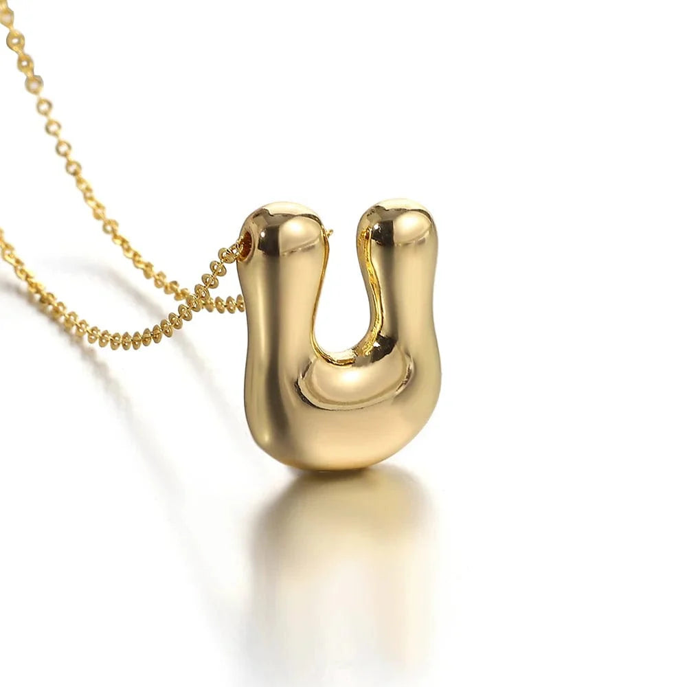 Puffy Letter Necklace