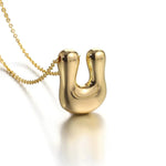 Load image into Gallery viewer, Puffy Letter Necklace
