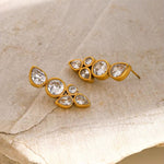 Load image into Gallery viewer, Dainty Leaf Diamond Earrings
