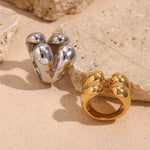 Load image into Gallery viewer, 18k Four Droplet Bold Ring
