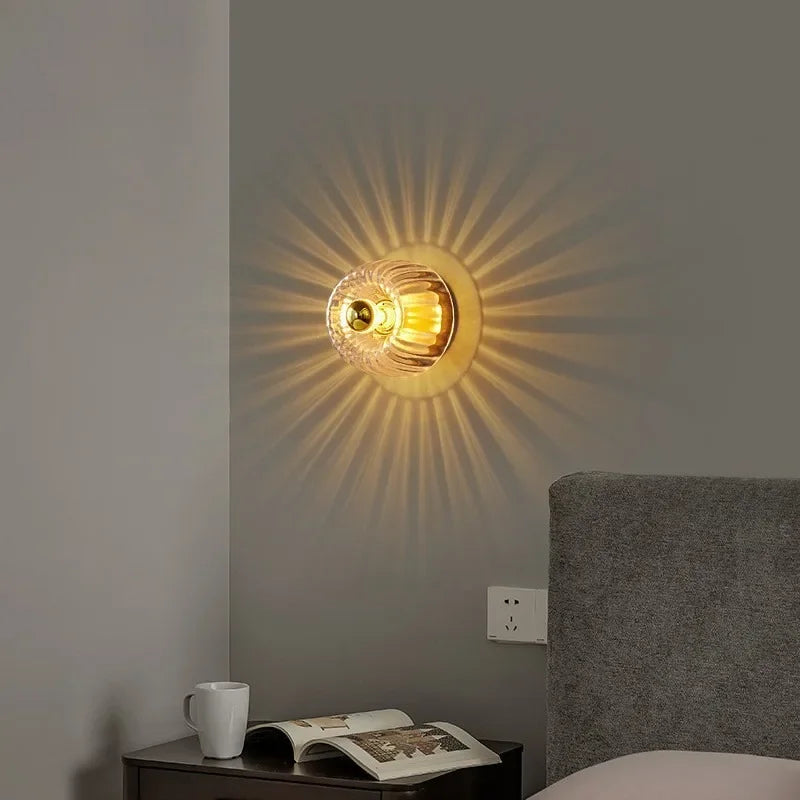 Modern Bauhaus Glass Wall Lamp for Living Room Deco