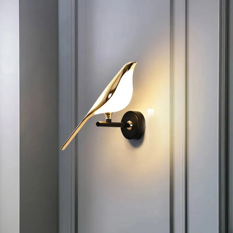 Nordic Golden Magpie Inspired Indoor Wall Lights