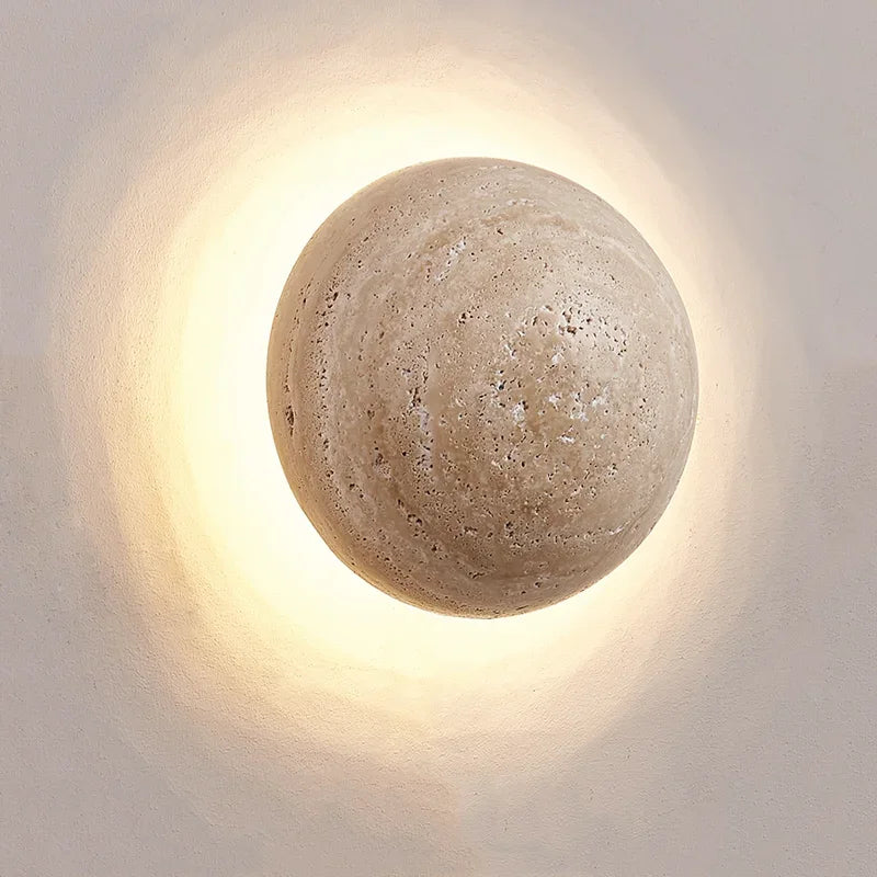 Cream Cave Stone Wall Lamp Light Fixture