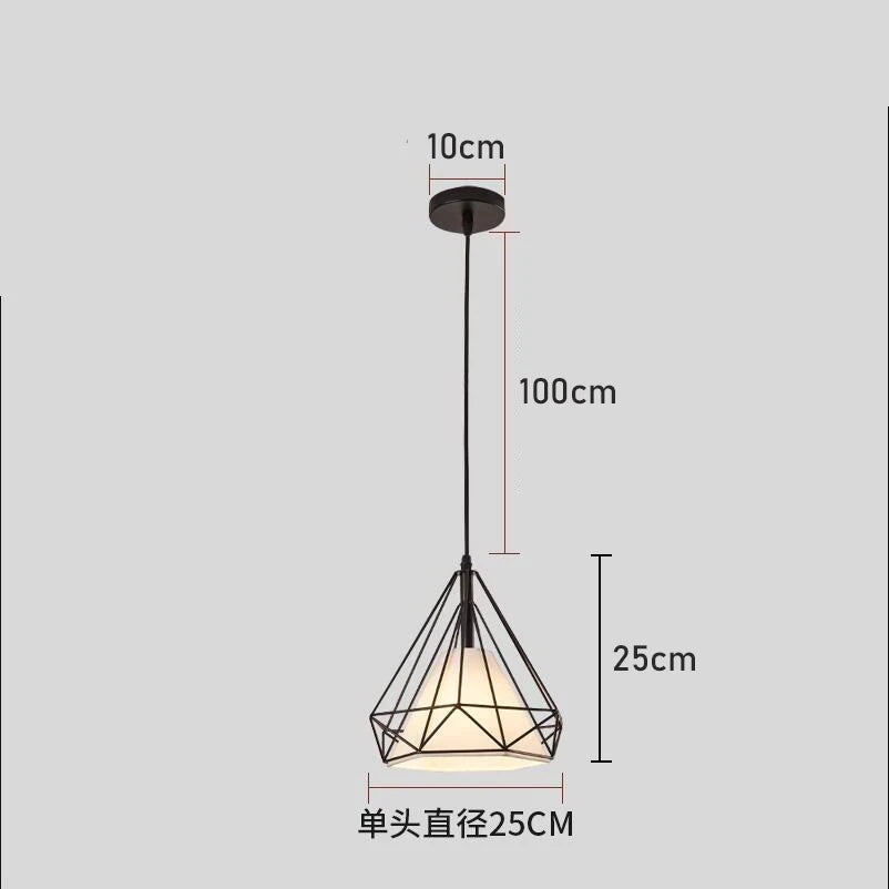 Vintage Iron Caged Flush-Mount Ceiling Light for Bedroom Decor