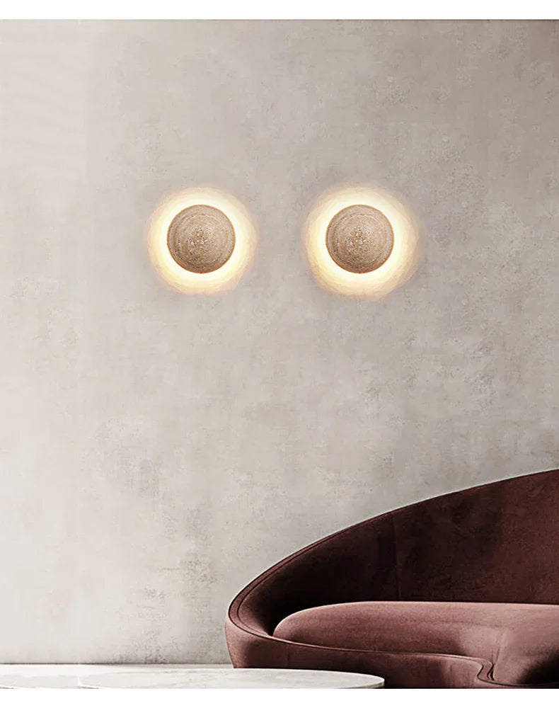 Cream Cave Stone Wall Lamp Light Fixture