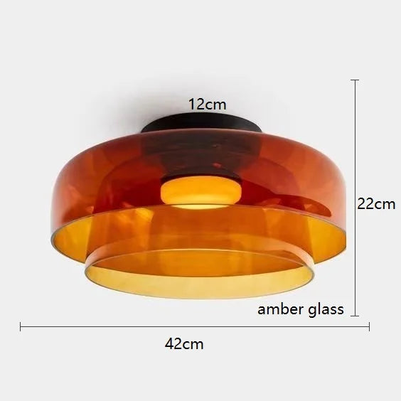 Nordic Modern Glass Flush Mount Ceiling Light