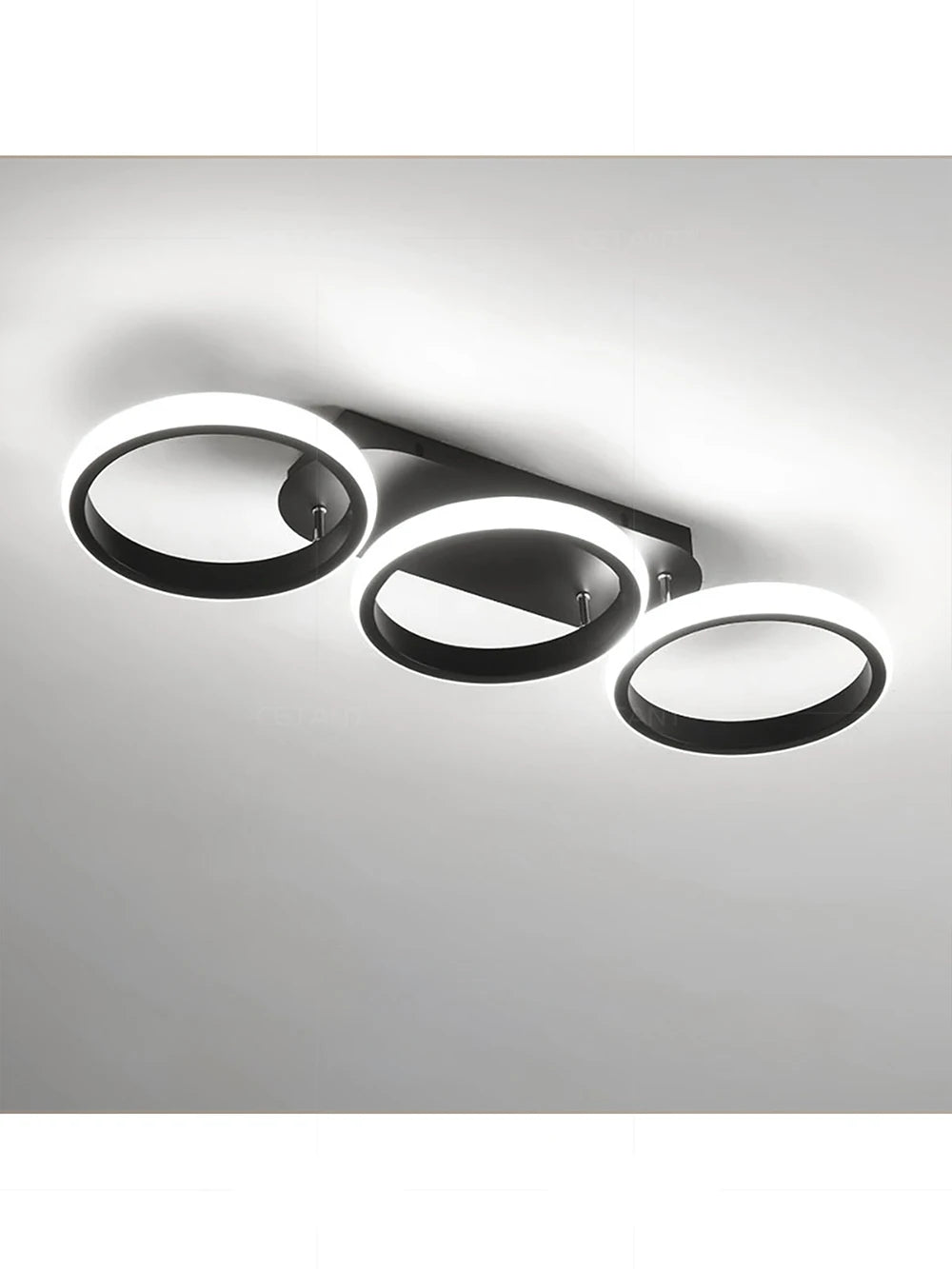 Minimalist Black Square Interior Ceiling Light in Black