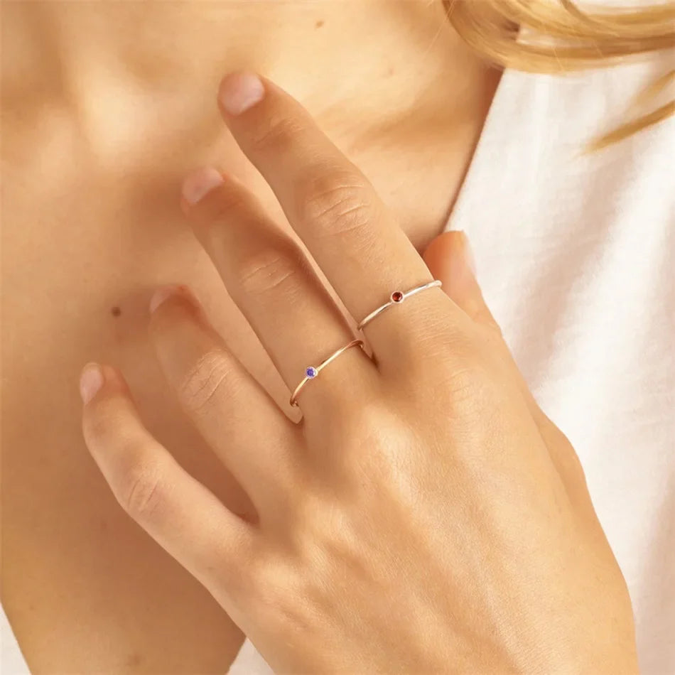 Dainty Treasure Birthstone Ring