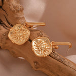 Load image into Gallery viewer, Dainty Sun Charm Textured Earring
