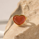 Load image into Gallery viewer, Elegant Pink Heart Stone Ring
