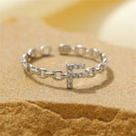 Load image into Gallery viewer, Dainty Diamond Letter Initial Ring
