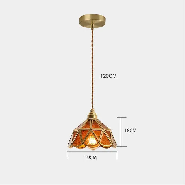 Retro Copper Tiffany Wall Lamp Light Fixture