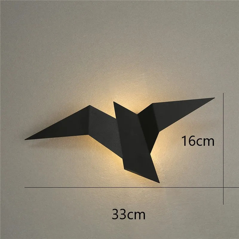 Nordic Iron Art Flying Bird Wall Lamps Light Fixture