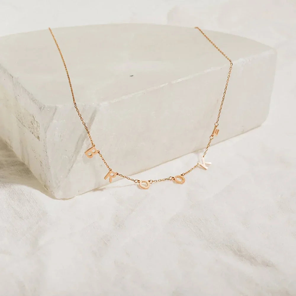 Dainty Letterline Necklace