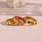 Load image into Gallery viewer, 18k Star &amp; Stone Embedded Ring
