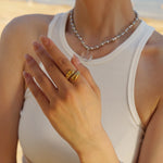 Load image into Gallery viewer, Chunky Diamond Accented Wrap Ring
