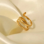 Load image into Gallery viewer, Adjustable Spiraling Snake Ring
