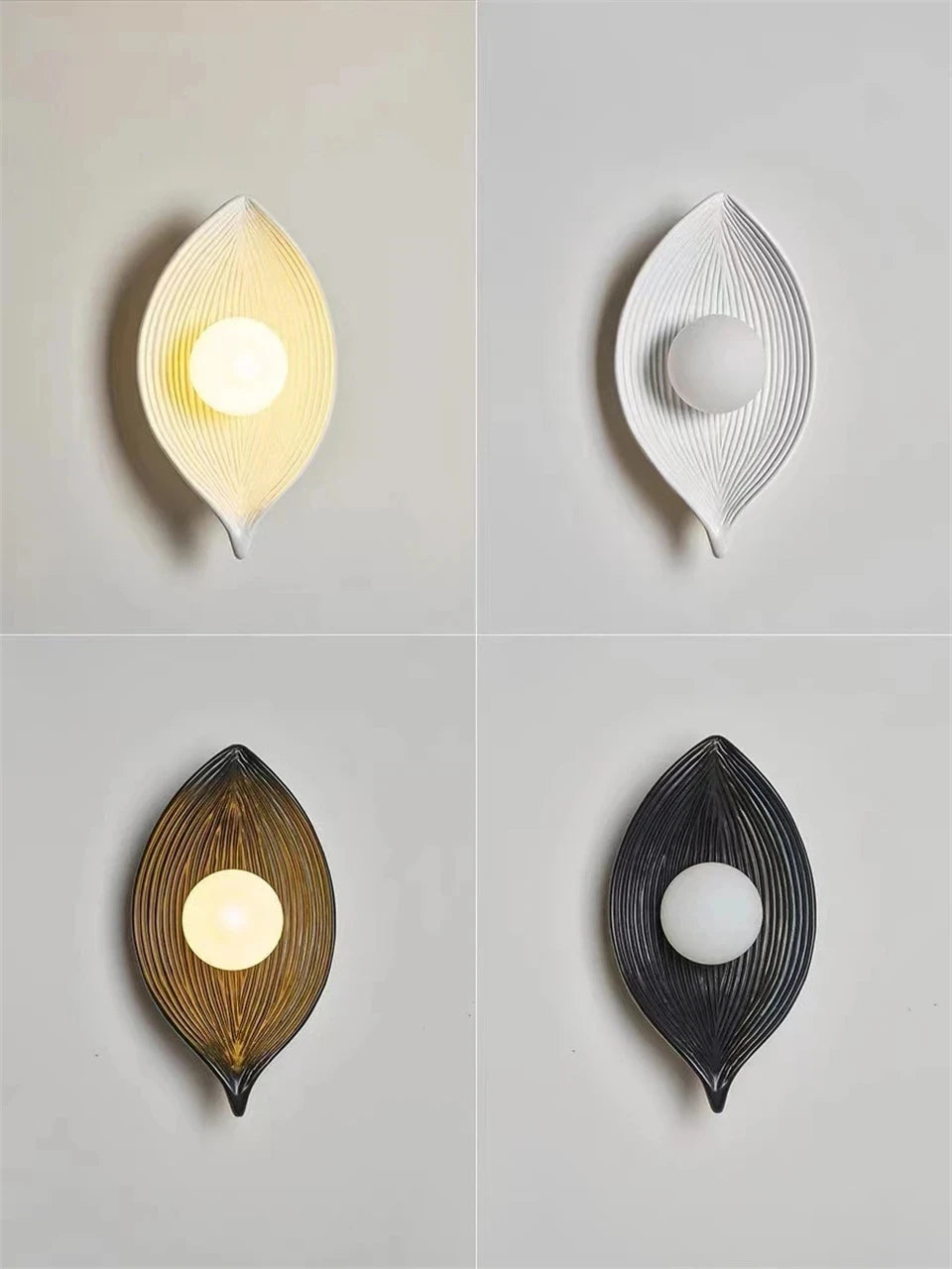 Leaf Shade Wall Lamp Light Fixture