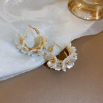 Load image into Gallery viewer, Round Floral Accented Elegant Earrings
