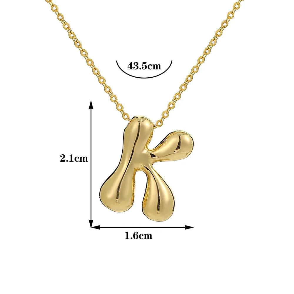 Puffy Letter Necklace