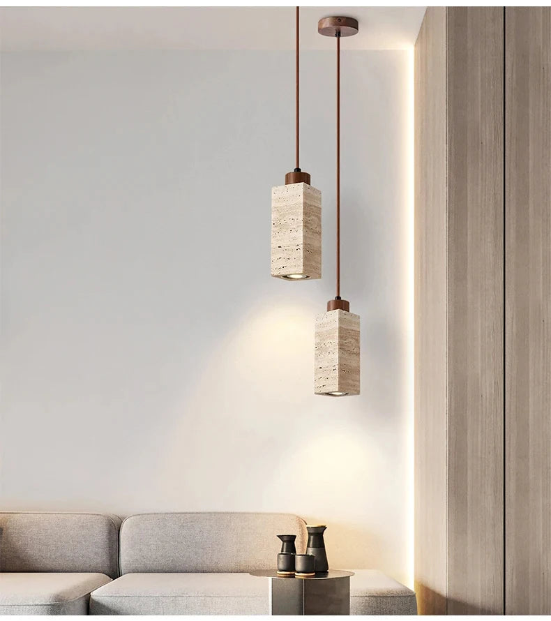 Yellow Marble Pendant Light Fixture