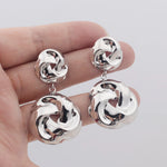 Load image into Gallery viewer, Stacked Pretzel Spiral Twist Earrings
