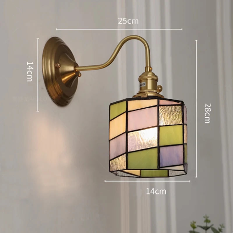 Vintage Industrial Copper Wall Light Fixture