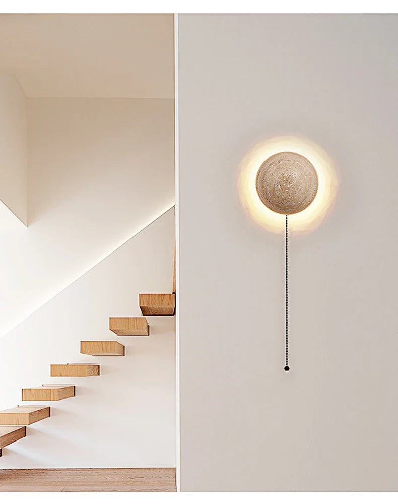 Cream Cave Stone Wall Lamp Light Fixture