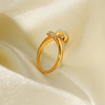 Load image into Gallery viewer, 18k Dainty Diamond Tip Wrap Around Ring
