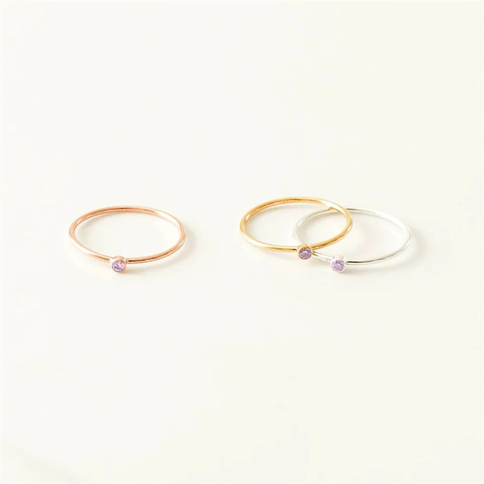 Dainty Treasure Birthstone Ring