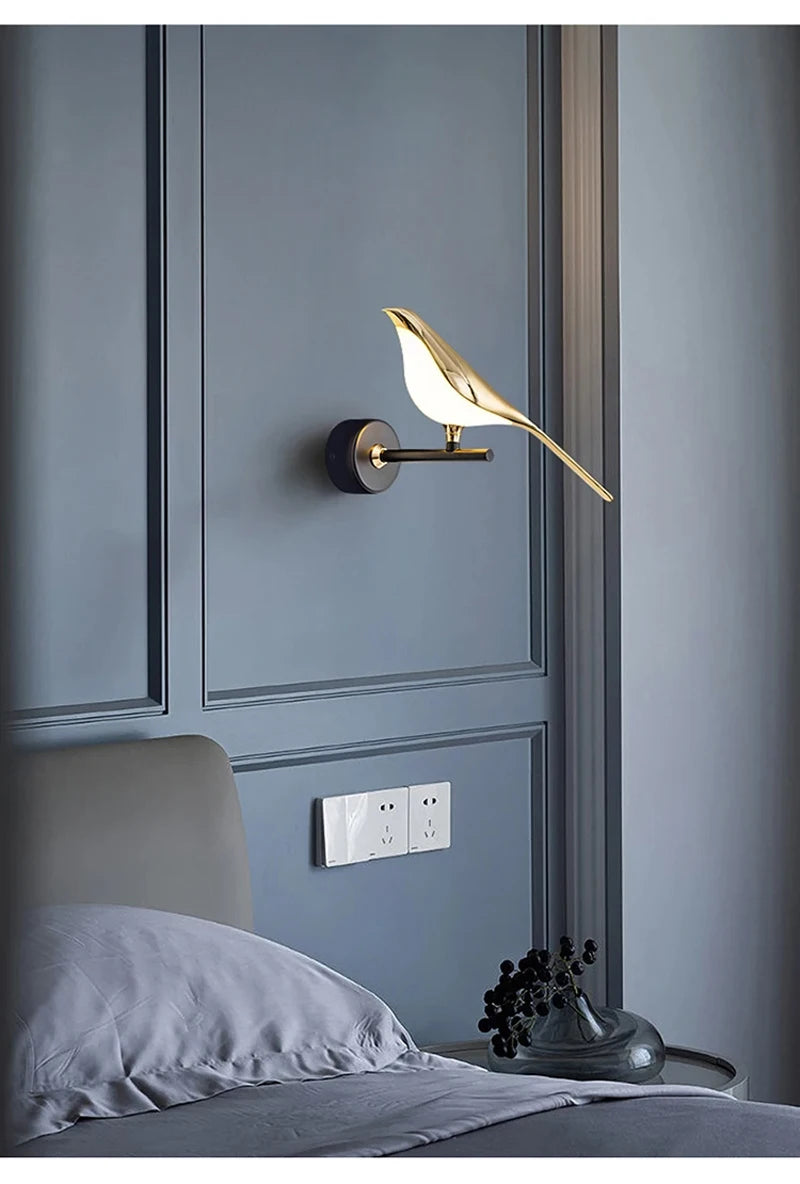 Nordic Golden Magpie Inspired Indoor Wall Lights