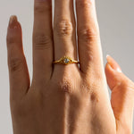 Load image into Gallery viewer, Adjustable 18k Diamond Center Evil Eye Ring
