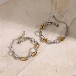 Load image into Gallery viewer, Classy Two Tone Textured Silver Bracelet

